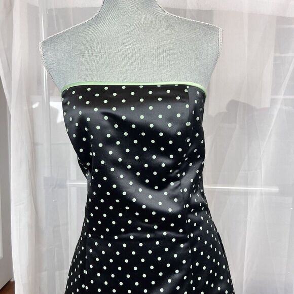 Vintage Jessica Mcclintock Gunne Sax polka dot tea length dress 13/14 pinup - Picture 3 of 8